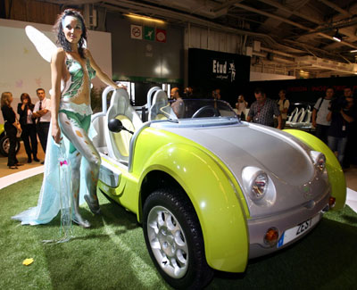 Autos and models at the Paris Auto show