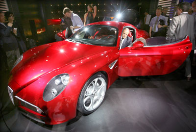 Autos and models at the Paris Auto show