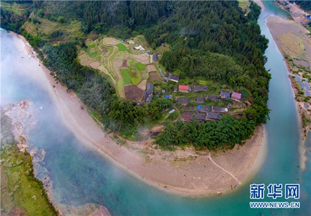 Miao village after autumn rain