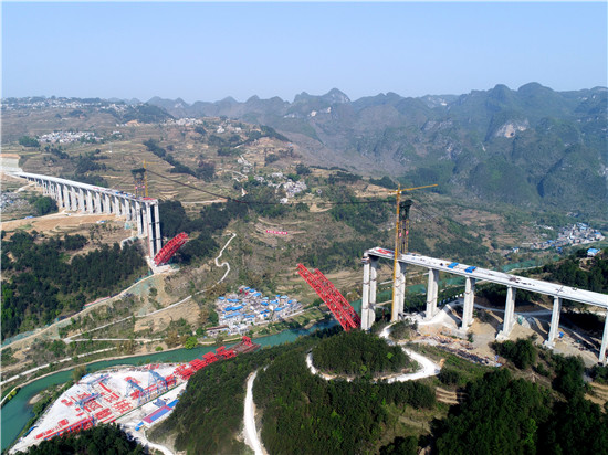 World's highest concrete bridge to be built in Guizhou