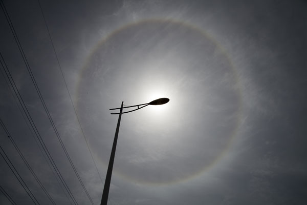 Solar halo appears in Jilin