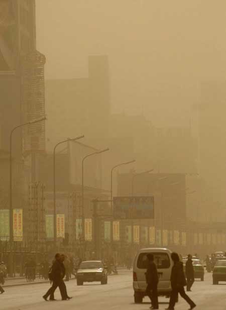 Sandstorm hit Hohhot