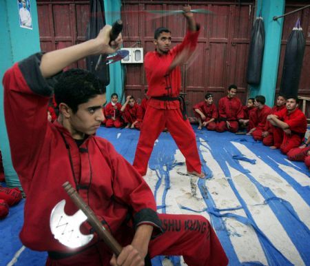 Chinese Kungfu fascinates Palestinian children in Gaza