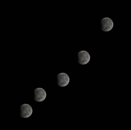 Lunar eclipse on New Year's Day