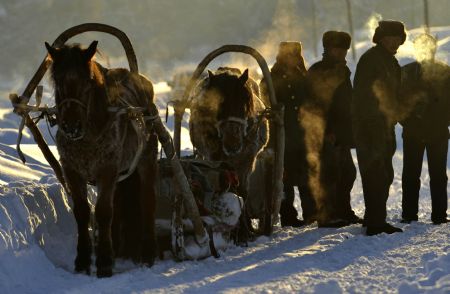 Town in Xinjiang records lowest temperature