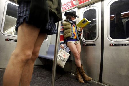 Strip your pants off at NYC subway