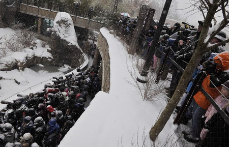 US panda lovers brave snow to bid farewell to Tai Shan