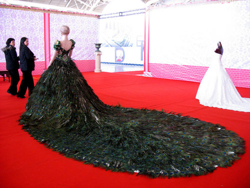 Wedding dress worth 10m yuan displayed in Nanjing