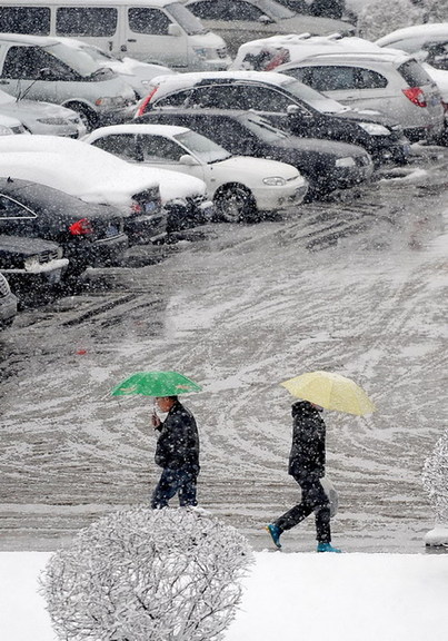 April snow falls in Liaoning