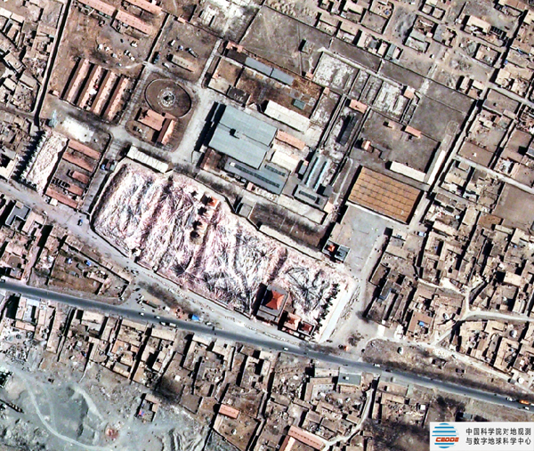 Remote sensing images of quake-hit Yushu