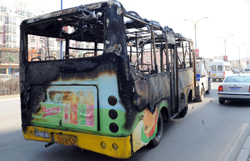 Fatal bus blaze in Changchun