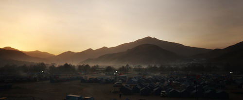 Quake zone enveloped in peaceful morning lights