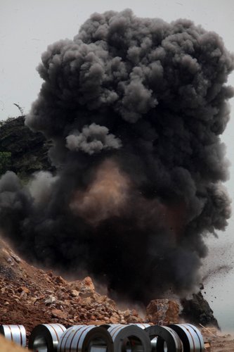 Remnants of Japanese ordnance destroyed