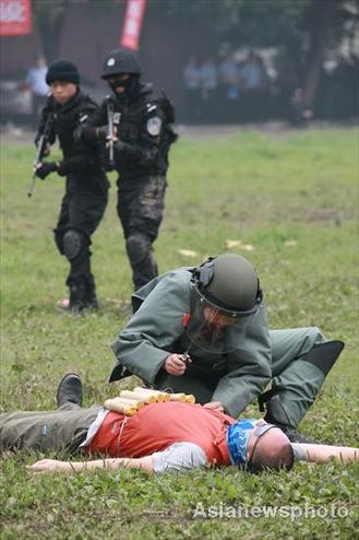 Anti-terror drill in SW China