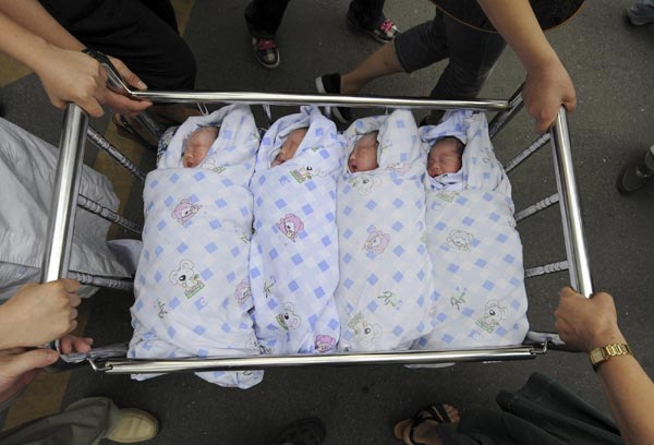 Quadruplets delivered in E China
