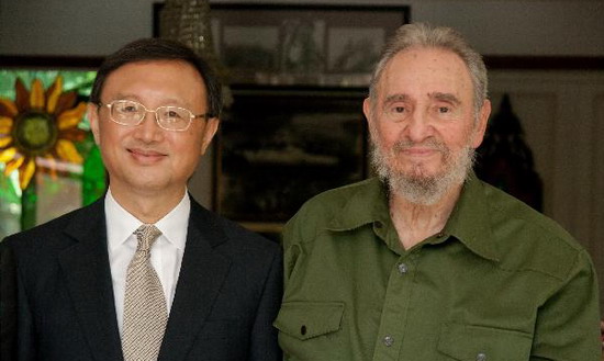 Fidel Castro meets with Chinese FM