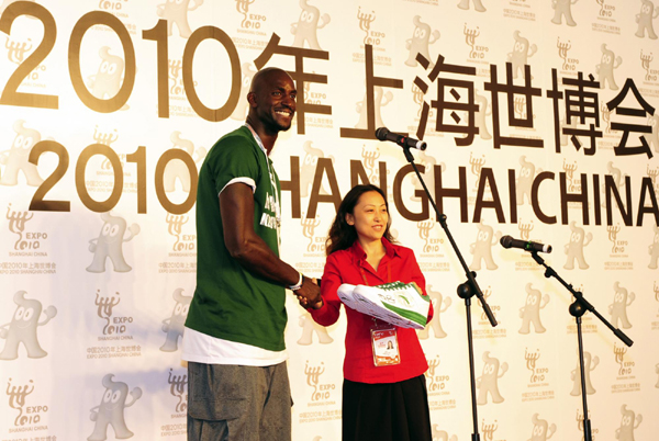 NBA player Kevin Garnett at Expo