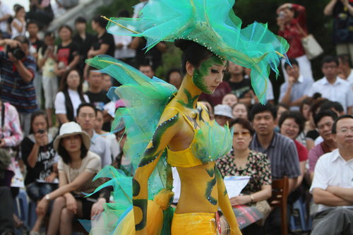 Body painting competition in Dalian