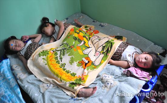 Triplets get help attending kindergarten