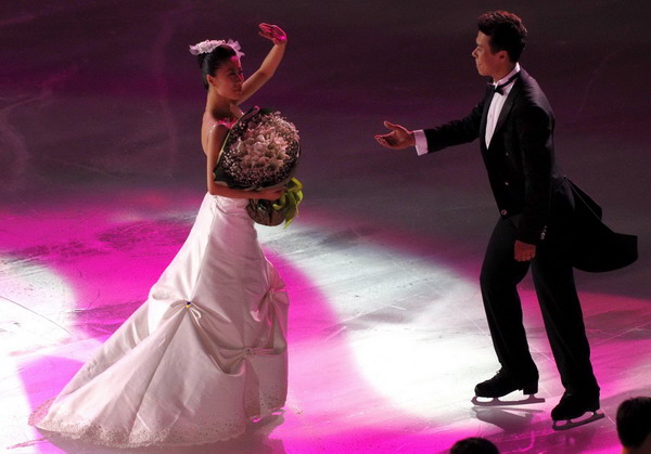 Wedding party of China's champion figure skaters