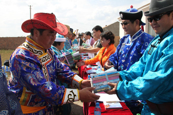 Mongolian books distributed