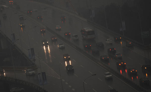 Chengdu goes dark in the day