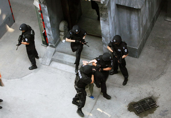 Police drills in Beijing