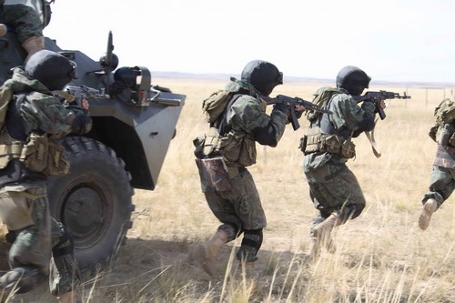 SCO holds joint military training in Kazakhstan