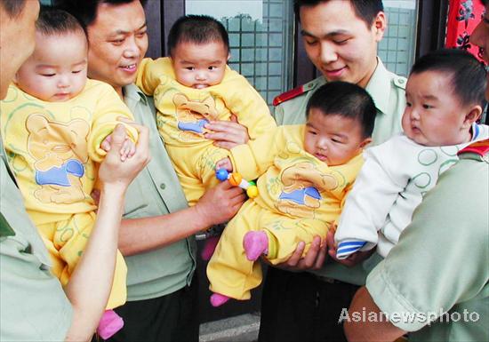 Quadruplets thriving after six years