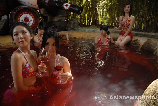Cheers as the country's first red wine spa opens