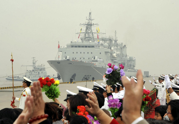 China's 7th escort flotilla leaves for missions