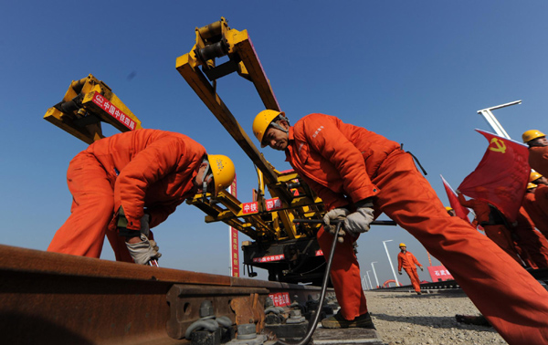 Shijiazhuang-Wuhan high speed rail work begins