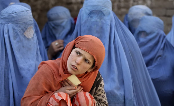 Relief supplies distribution in Afghanistan