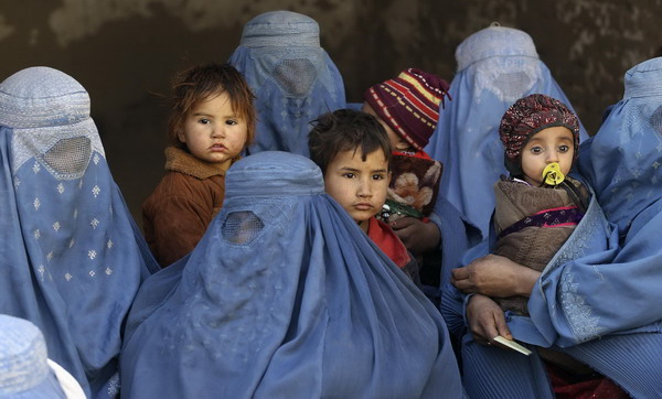 Relief supplies distribution in Afghanistan