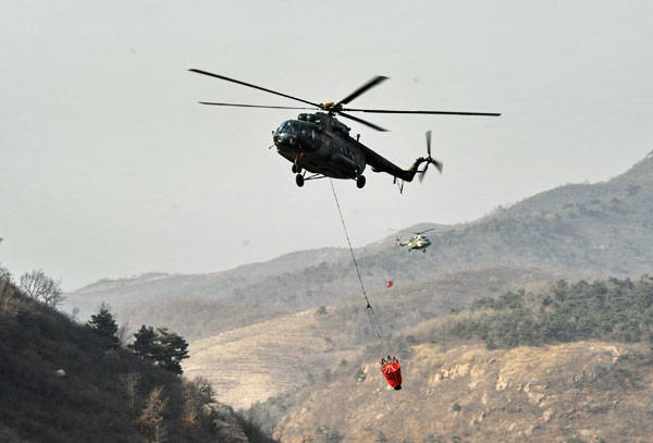 Efforts made to tame forest fire in N China