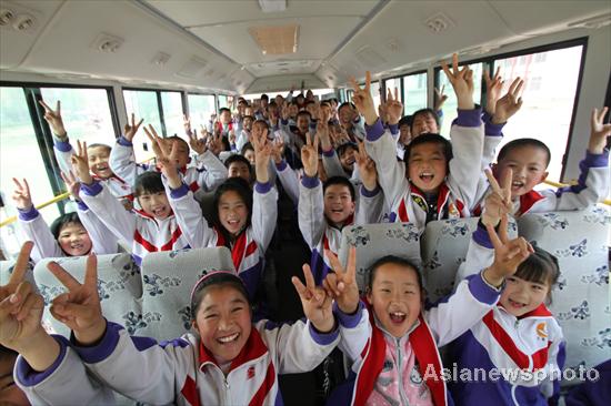 Cheers as 22 new school buses roll out