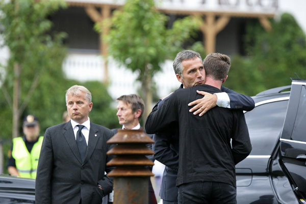 Norway's PM comforts attack survivors