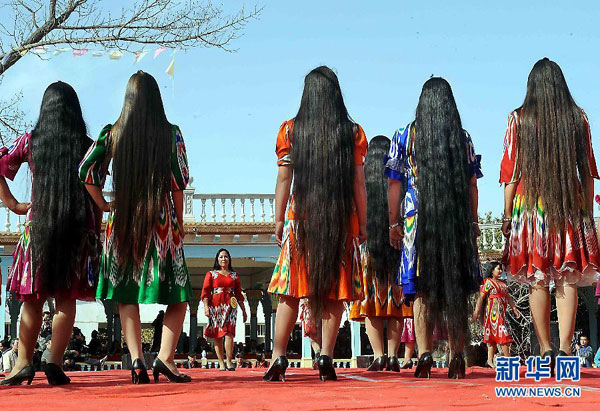 Long hair competition in Xinjiang