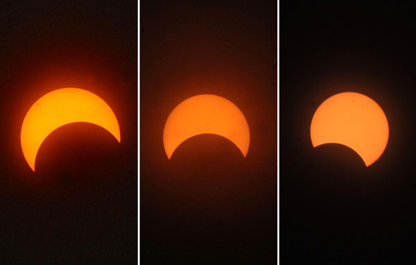 Rare solar eclipse watched around China