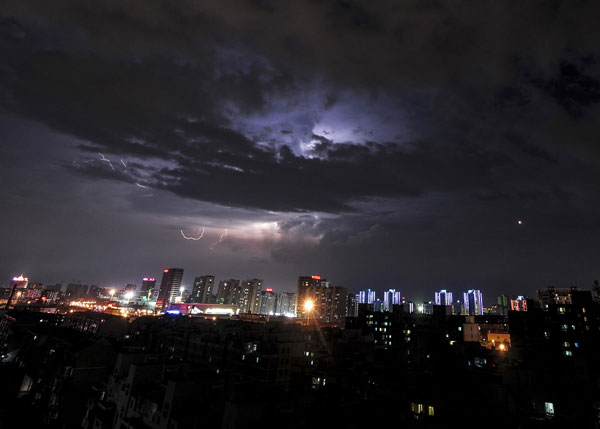 Lightning over the capital