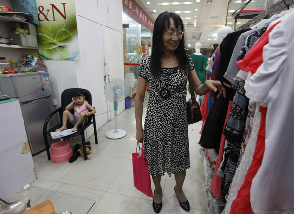 84-year-old transsexual goes shopping