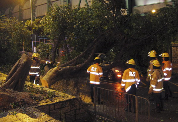 Typhoon Vicente lashes South China