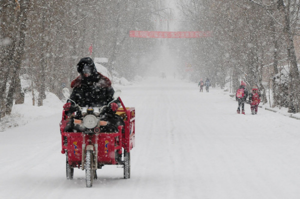 Snowfall hit North China