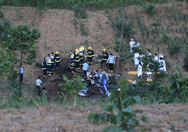 Two die in police helicopter crash in NW China