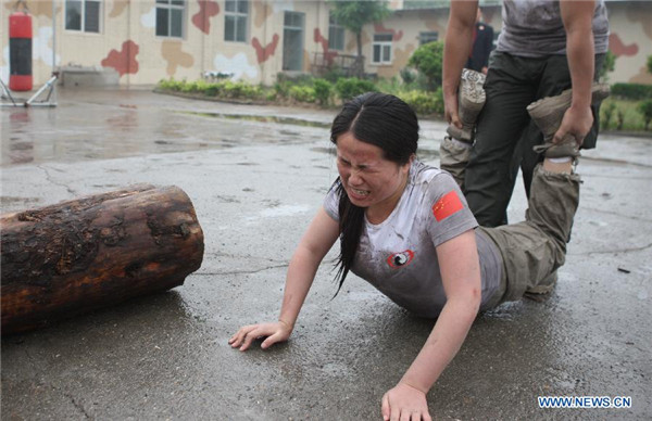 Trainees take security training course in Beijing