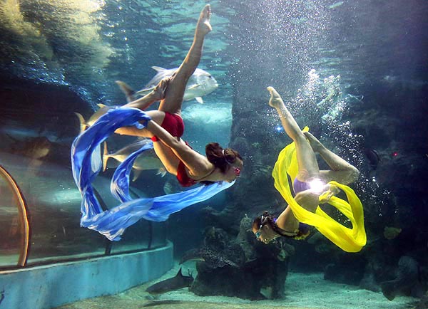 Fashion show goes underwater