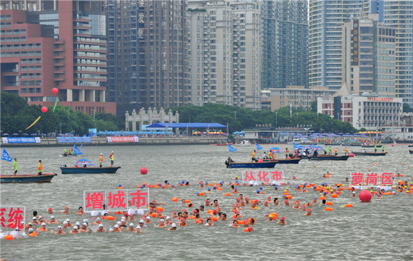 Party chief takes a plunge for water safety