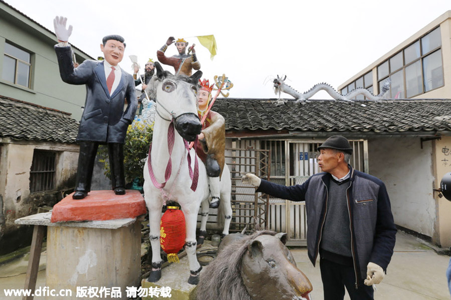 Zhejiang villager creates a world of clay