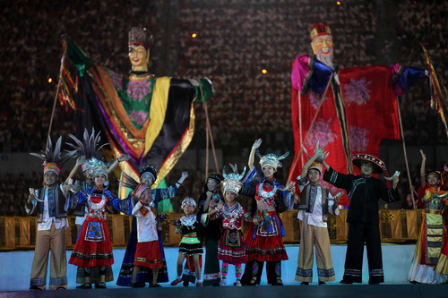 Actors attending the opening ceremony