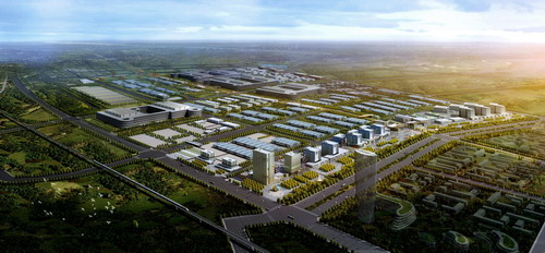 Bird eye's view of Xi'an comprehensive free trade zone